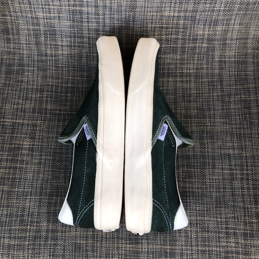 Vans Green and White Slip-On Sneakers - Picture 11 of 13